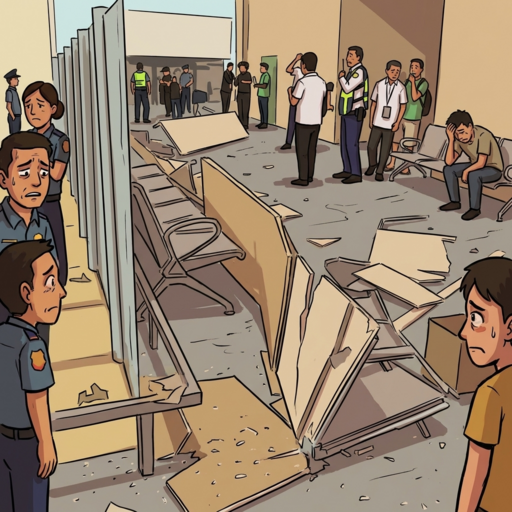 Bahagi ng kisame ng NAIA Terminal 1 bumagsak; 7 sugatan