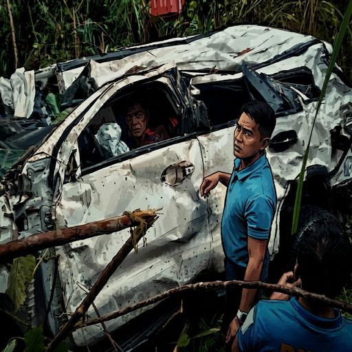 Dalaguete SUV cliff plunge kills German driver; 3-year-old survives