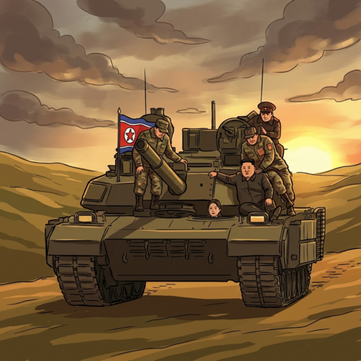 Kim Jong-un’s daughter Ju-ae drives tank in joint battle brills